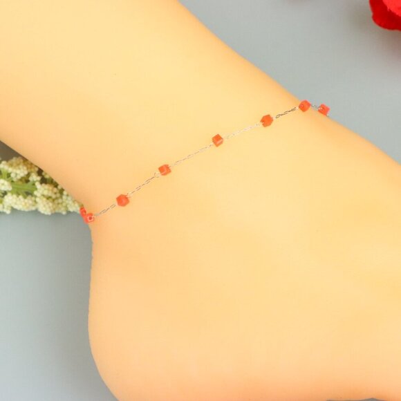 "Handmade Anklet – A Stylish Choice for Women, Thoughtful Gift Idea, EVCH1427 - Picture 3 of 10